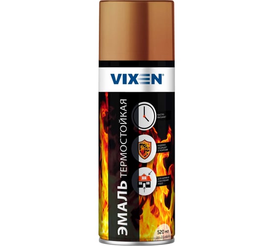 Изображение товара Термостойкая эмаль Vixen медь аэрозоль 520 мл VX53009