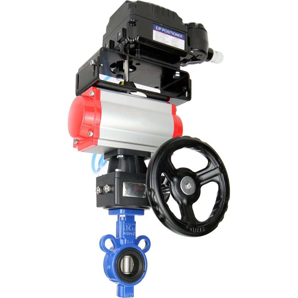 Изображение товара Затвор DN.ru AL-316L-EPDM Ду32 Ру16 с пневмоприводом