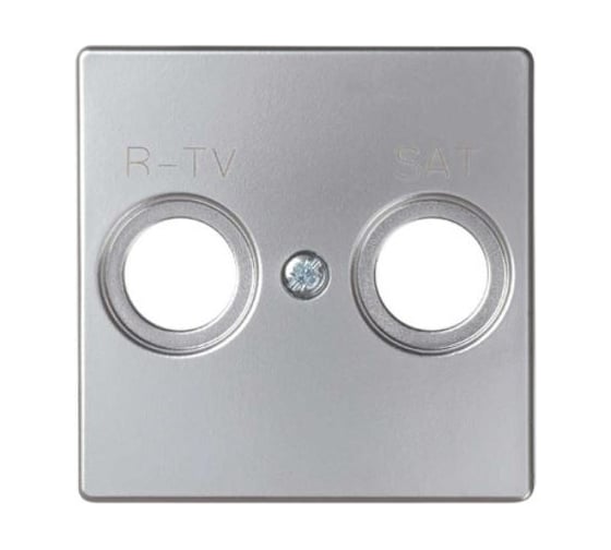 Изображение товара Накладка для спутниковых радио-телевизионных розеток Simon, S82, S82N, алюминий 82097-33