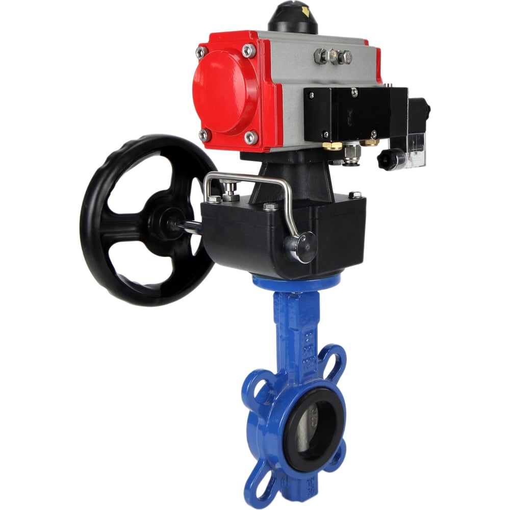 Изображение товара Затвор DN.ru GGG50-GGG40-EPDM Ду40 Ру16 с пневмоприводом