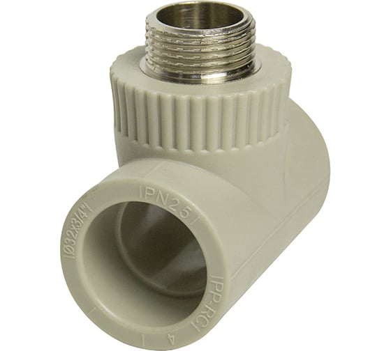 Изображение товара Комбинированный тройник VRT наружная, 32х3/4х32 EVER plast, серый, Россия 538381