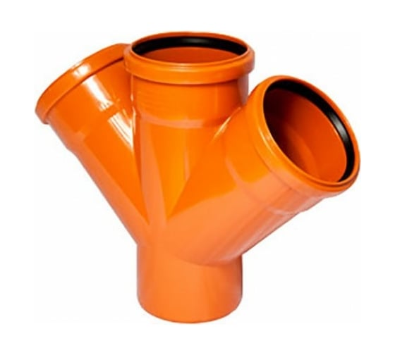 Изображение товара Канализационная крестовина АТЛАС ПЛАСТ 45 градусов, DN 110х110х110, наружная SPNE450000110