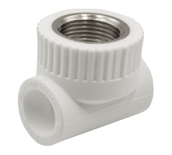 Изображение товара Комбинированный тройник VRT внутренняя 20х3/4х20 EVER plast, белый, Россия 538256