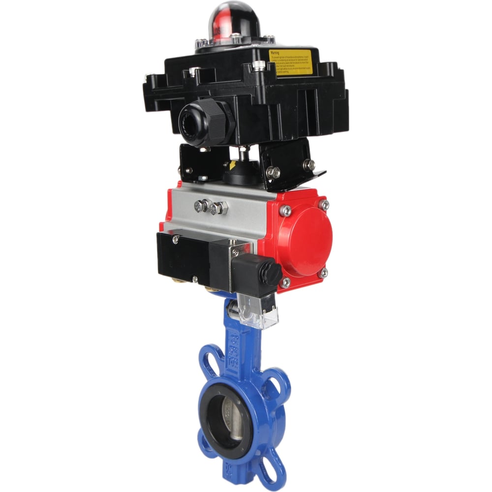 Изображение товара Затвор DN.ru GGG50-GGG40-EPDM Ду65 Ру16 с пневмоприводом