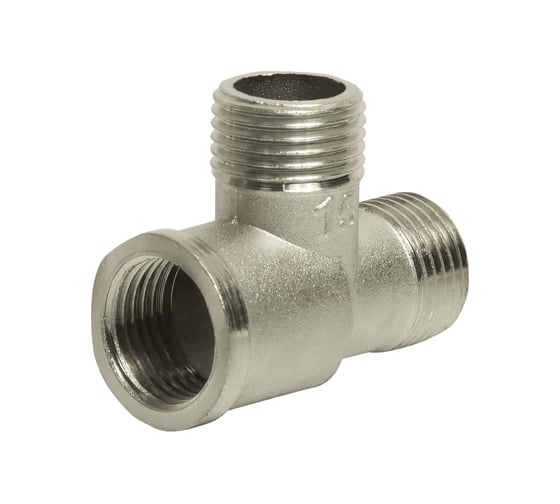 Изображение товара Тройник VRT 1/2, внутренняя/наружная/наружная, никель -1942-151515 523623