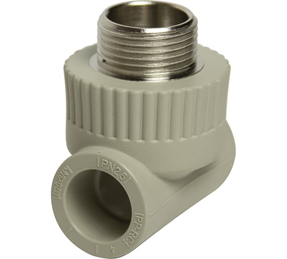 Изображение товара Комбинированный тройник VRT наружная, 20х3/4х20 EVER plast, серый, Россия 538378