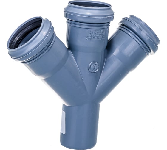 Изображение товара Канализационная крестовина АТЛАС ПЛАСТ 45 градусов, DN 50х50х50 SCE045000050