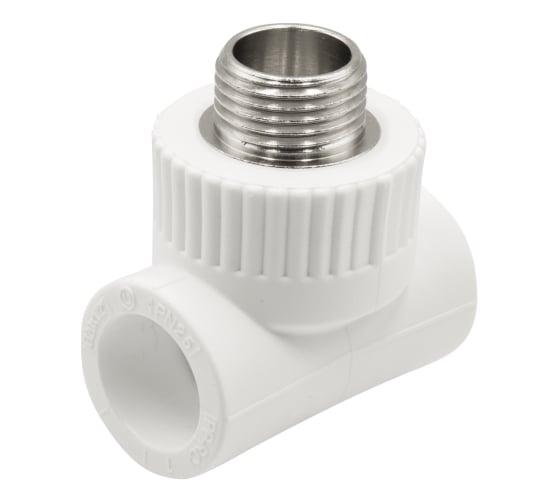 Изображение товара Комбинированный тройник VRT наружная, 20х1/2х20 EVER plast, белый, Россия 538249