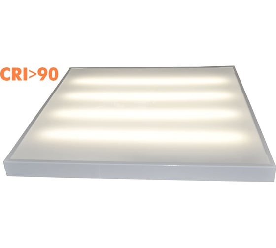 Изображение товара Светильник светодиодный CENTER (40Вт, 4000К, CRI>90, IP20, Опал, 595x595x40мм) CENTER-01.01.040.4220 CRI90 BOX