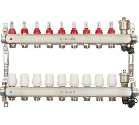Изображение товара Коллекторная группа ONDO нержавеющая сталь, 9 выходов, в сборе OKGSET09A