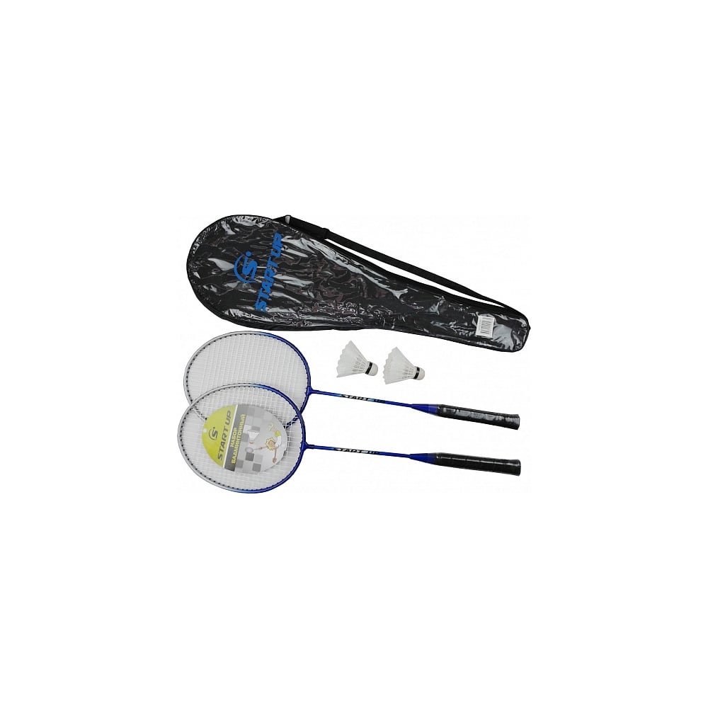 Изображение товара Бадминтонный набор Start Up R-220 2 ракетки 2 волана чехол серебро/синий