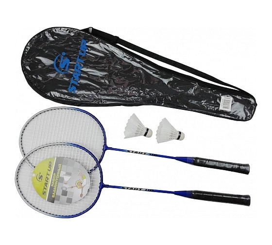 Изображение товара Бадминтонный набор Start Up R-220 2 ракетки, 2 волана, чехол, серебро/синий 159 597