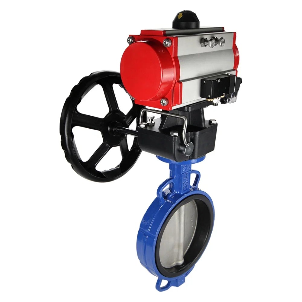 Изображение товара Затвор DN.ru WCB-316L-EPDM Ду150 с пневмоприводом Ру16