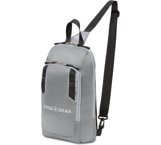 Изображение товара Рюкзак с одним плечевым ремнем SWISSGEAR темно-серый/серый, полиэстер рип-стоп, 4 л 3992424550