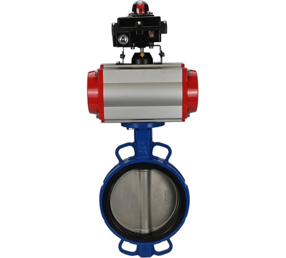 Изображение товара Затвор DN.ru GG25-316L-NBR Ду200 Ру16 с пневмоприводом, пневмораспределителем, БКВ D050-14538