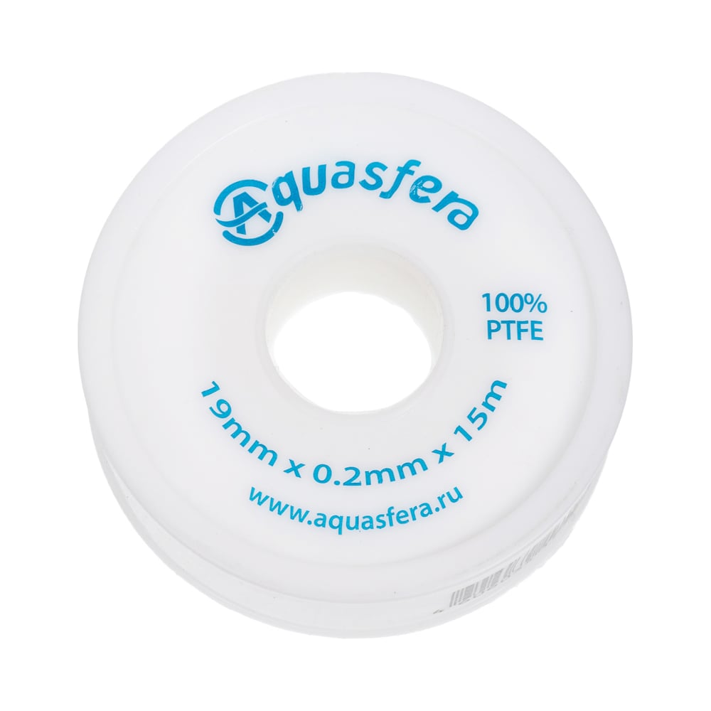 Изображение товара Фторопластовая фумлента Aquasfera 19мм х 0,2мм x 15м для герметизации