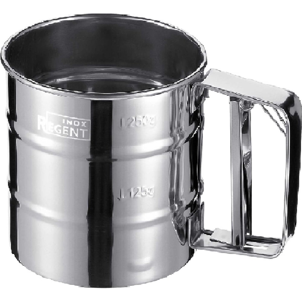 Изображение товара Механическое сито для сыпучих продуктов Regent Inox 10.5 см высота 9.5 см нержавеющая сталь