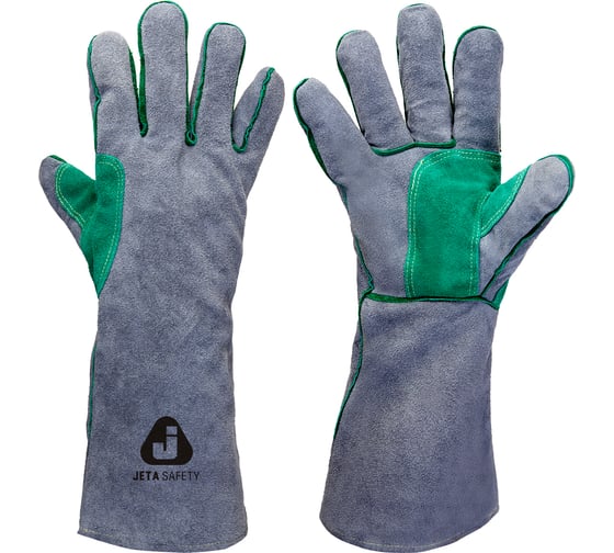 Изображение товара Краги сварщика Jeta Safety ПРЕМИУМ удлиненные с подкладкой, тройной кевларовый шов, р. 10/XL JWK501-XL