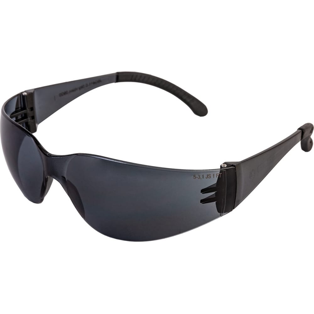 Защитные очки открытого типа jeta safety дымчатые линзы из поликарбоната jsg411-s - фото 1