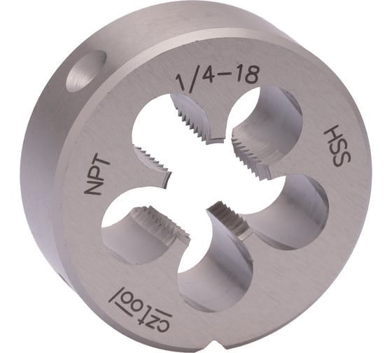 Изображение товара Плашка Bucovice Tools коническая NPT 1/4" -18 HSS 38x14мм 430140