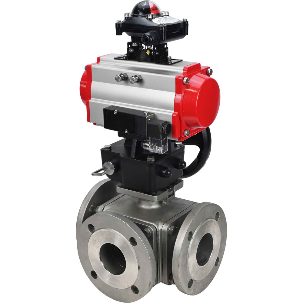 Изображение товара Шаровой кран DN100 316-316-PTFE трёхходовой