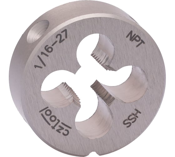 Изображение товара Плашка Bucovice Tools коническая NPT 1/16" -27 HSS 25x9мм 430116