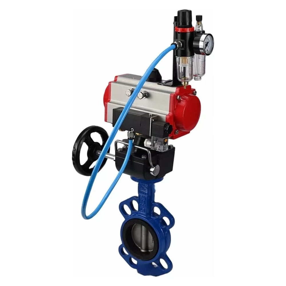 Изображение товара Затвор DN.ru GGG50-316L-EPDM Ду80 Ру16 с пневмоприводом