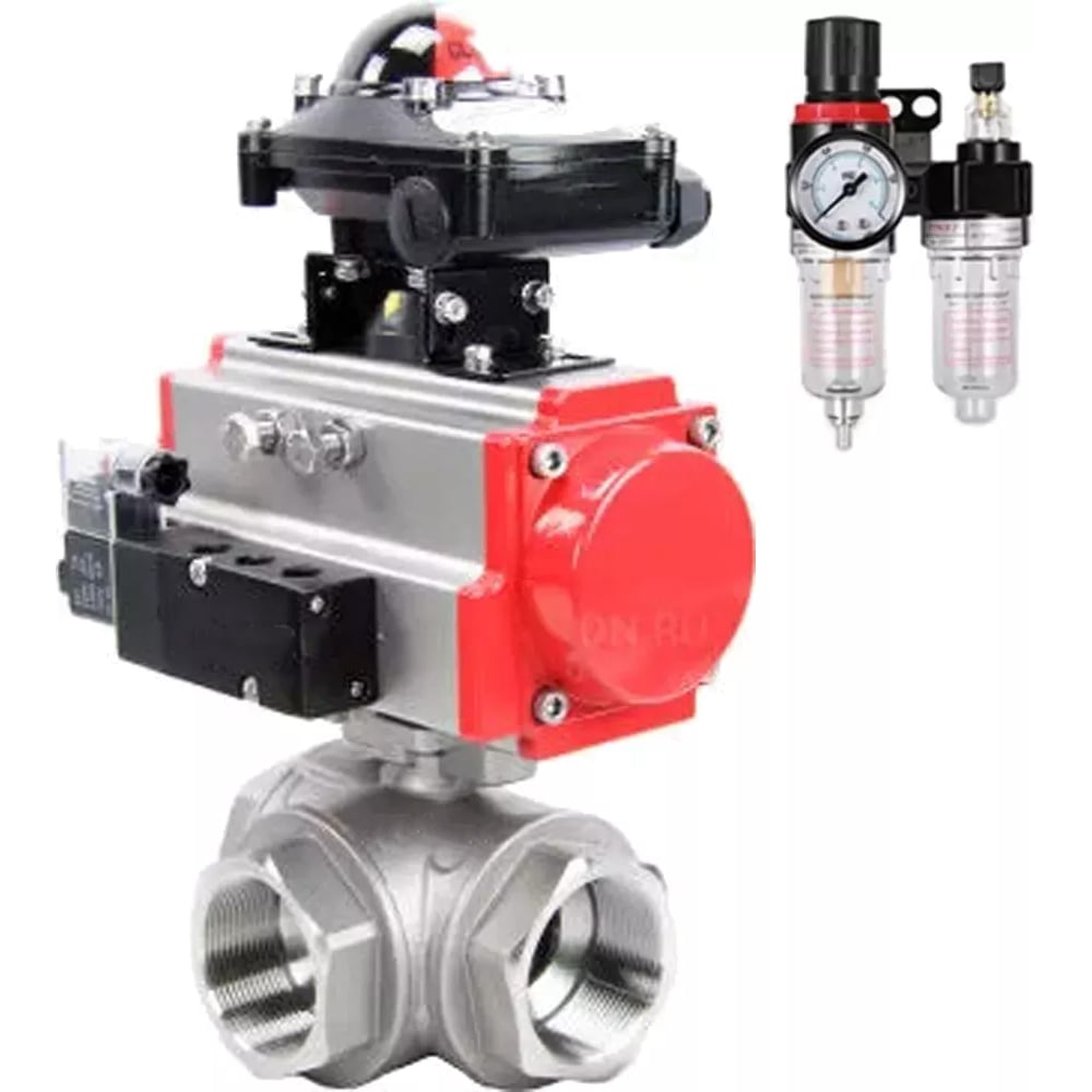 Изображение товара Шаровой кран DN25 RP.SS316, пневмопривод, PN63, 200°C