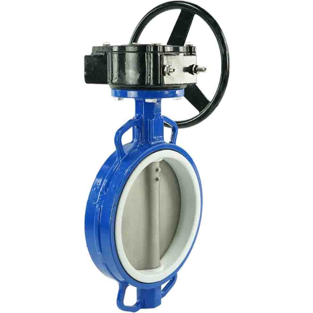 Изображение товара Затвор DN.ru WCB-316L-PTFE Ду200 Ру16 с редуктором RDN-4 D050-10237