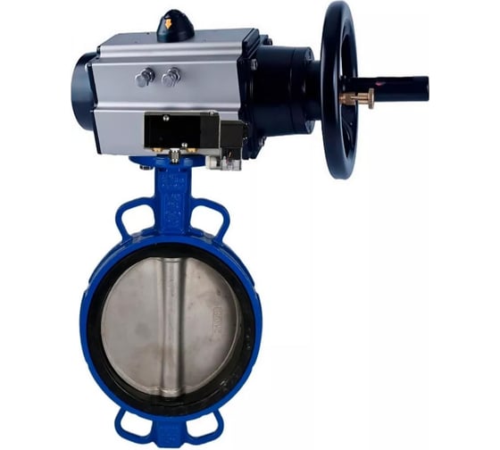 Изображение товара Затвор DN.ru GGG50-316L-EPDM Ду150 Ру16 с пневмоприводом, пневмораспределителем D050-22154