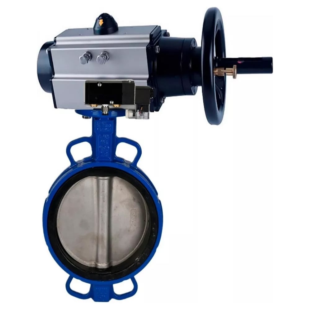 Изображение товара Затвор DN.ru GGG50-316L-EPDM Ду150 Ру16 с пневмоприводом