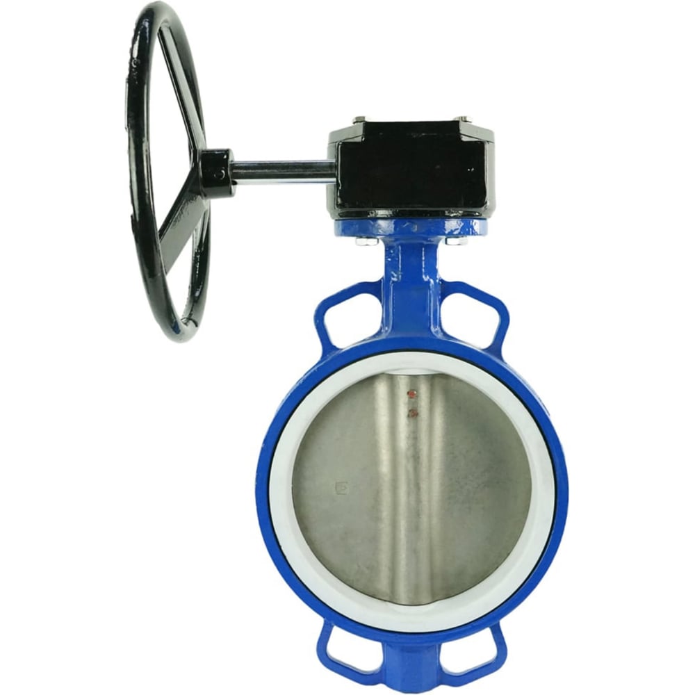 Изображение товара Затвор DN.ru WCB-316L-PTFE Ду65 Ру16 с редуктором RDN-1 профессиональный дисковый
