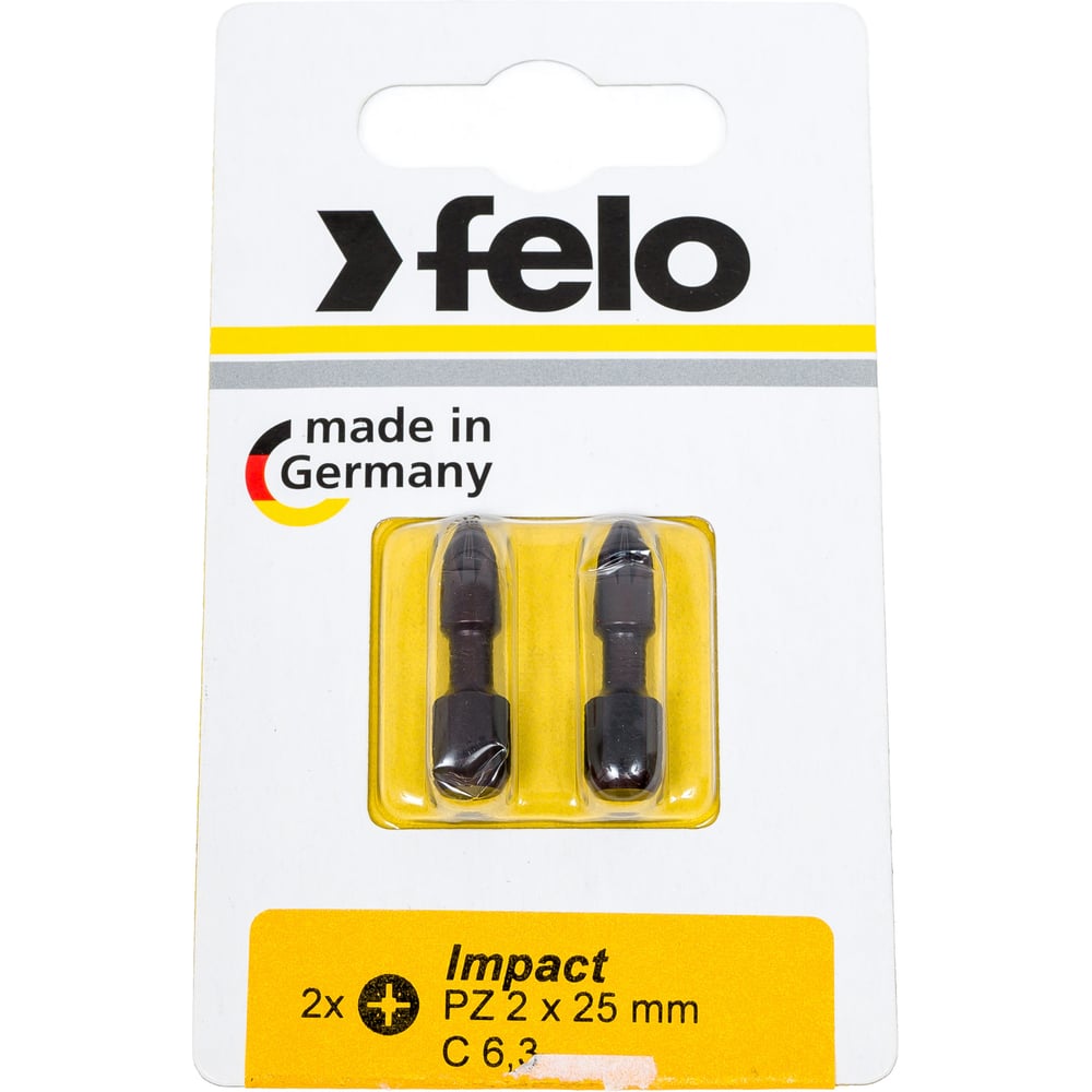 Изображение товара Бита крестовая ударная серия Impact PZ2X25 Felo для шуруповерта 2 шт