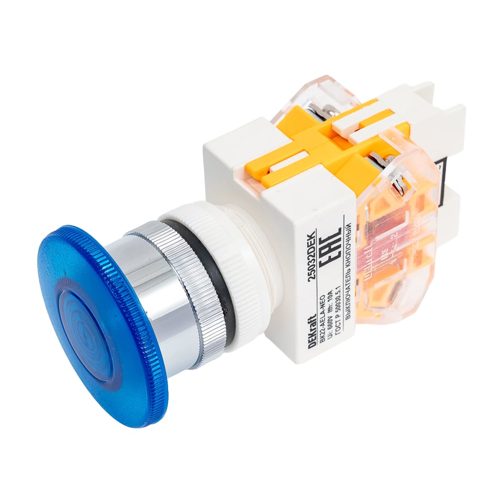 Изображение товара Кнопочный выключатель Dekraft ВК22-AELA-BLU-NEO с подсветкой