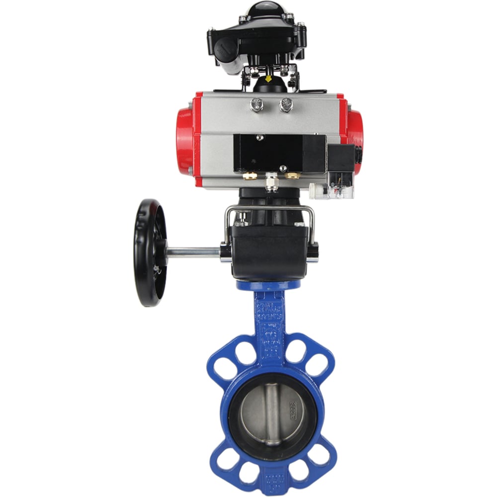 Изображение товара Затвор DN.ru GGG50-316L-EPDM Ду150 Ру16 с пневмоприводом