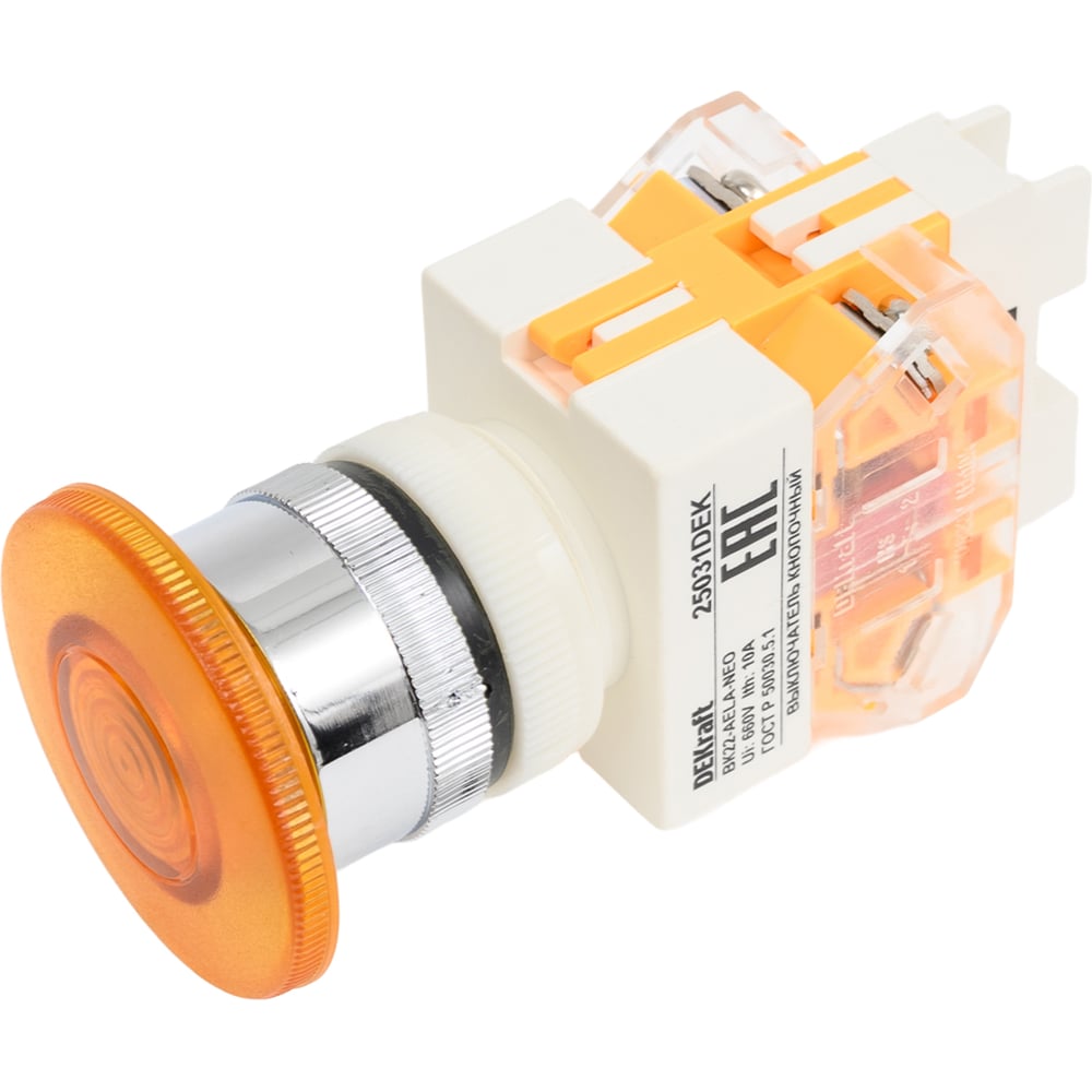 Изображение товара Кнопочный выключатель Dekraft ВК22-AELA-YEL-NEO 25031DEK