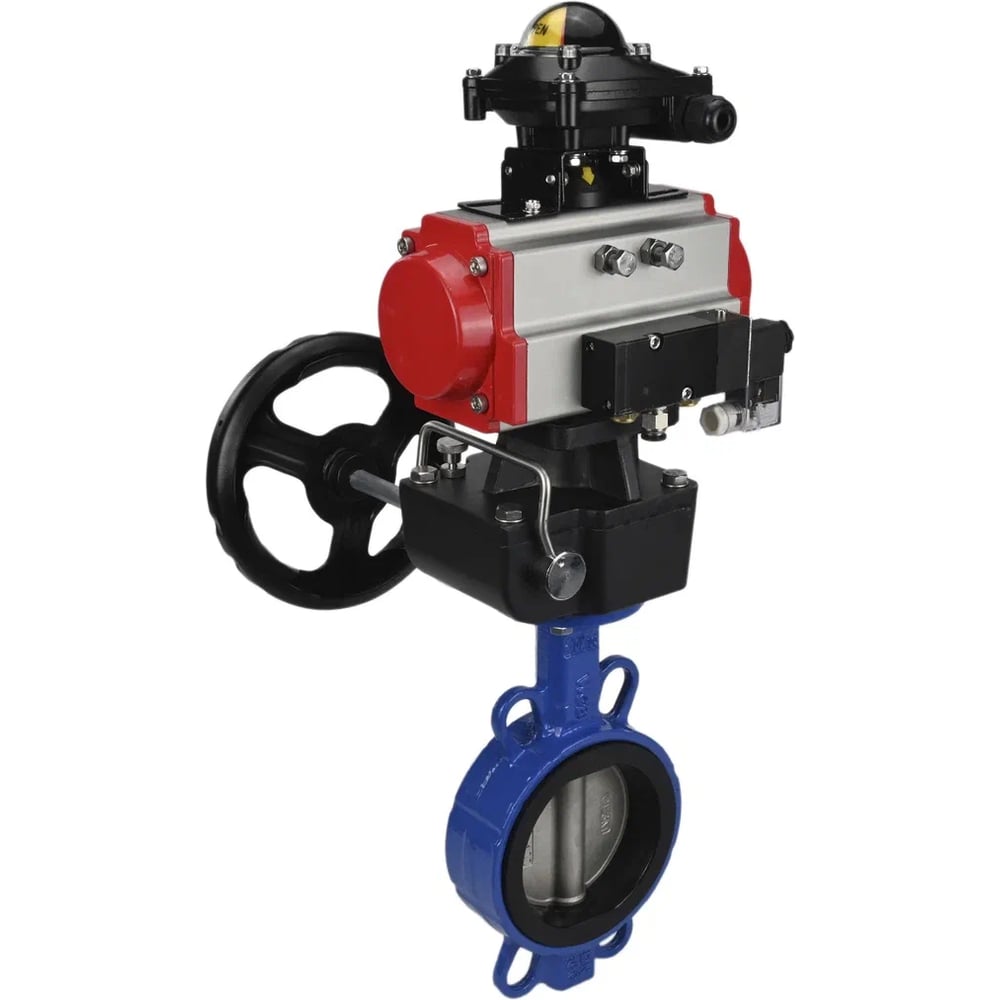 Изображение товара Затвор DN.ru WCB-316L-VITON Ду200 Ру16 с пневмоприводом