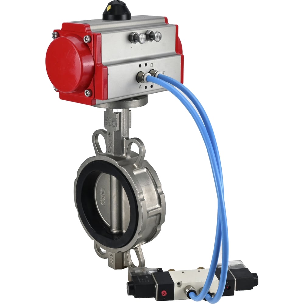 Изображение товара Затвор DN.ru 316L-316L-VITON Ду250 Ру16 с пневмоприводом