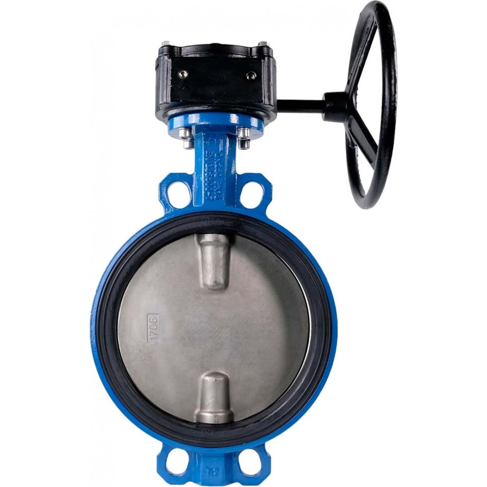 Изображение товара Затвор DN.ru WCB-316L-VITON Ду250 Ру16 с редуктором RDN-5