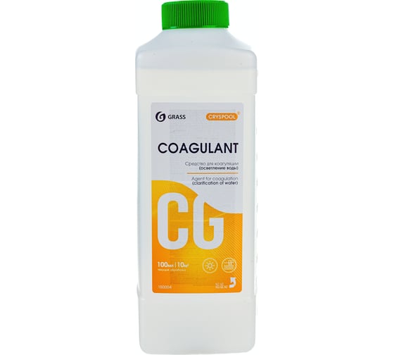 Изображение товара Средство для коагуляции осветления воды Grass CRYSPOOL Coagulant канистра 1л 150004