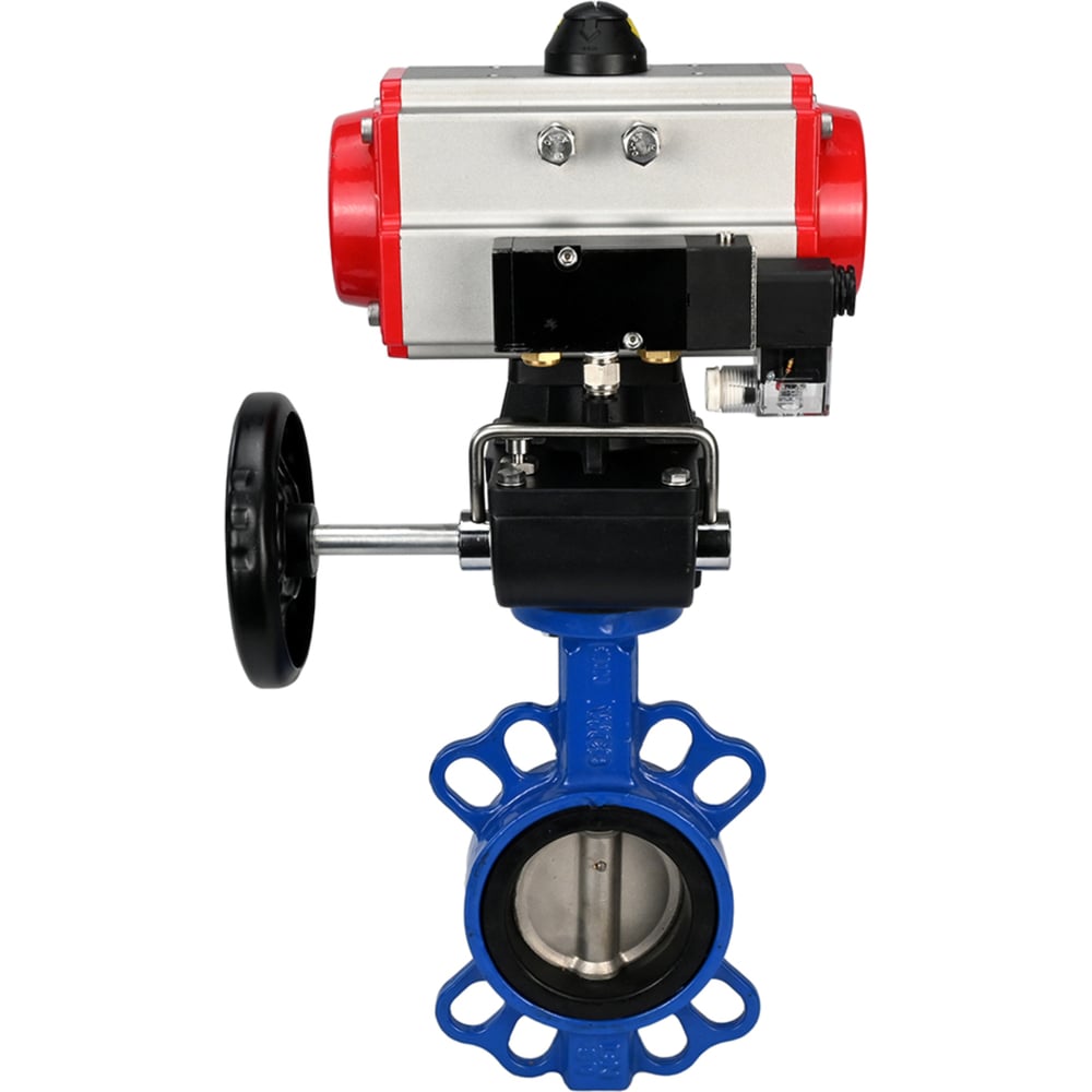 Изображение товара Затвор DN.ru WCB-316L-VITON Ду80 Ру16 пневмопривод профессиональный дисковый