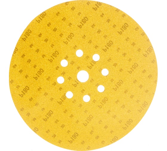 Изображение товара Шлифовальный круг на липучке ABRAFORM Giraffe GOLD 225 мм, 9 отв., Р180 AF-GG-180