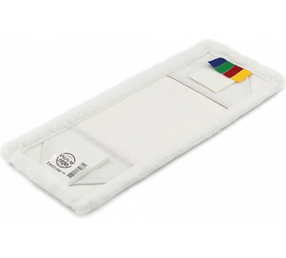 Изображение товара Плоский моп Grass 50x14 см, микрофибра, ухо карман, белый IT-0541