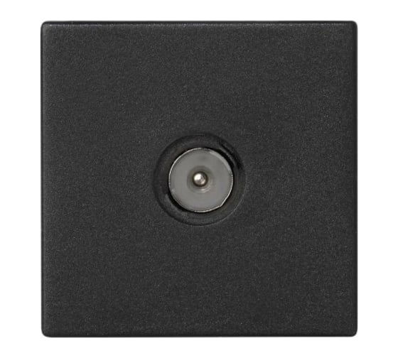 Изображение товара Розетка TV Simon ТВ одиночная, К45, винтовой зажим, мама, графит K120A-14