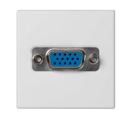 Изображение товара Плата с разъёмом VGA Simon, D-sub, 15 pin, К45, винтовой зажим, мама, белый K100B-9