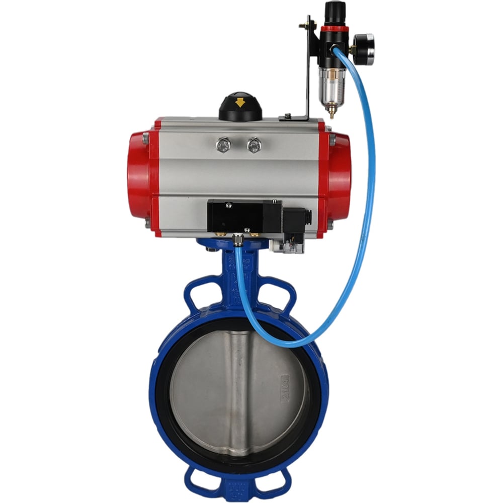 Изображение товара Затвор DN.ru GGG50-GGG40-EPDM Ду125 Ру16 с пневмоприводом