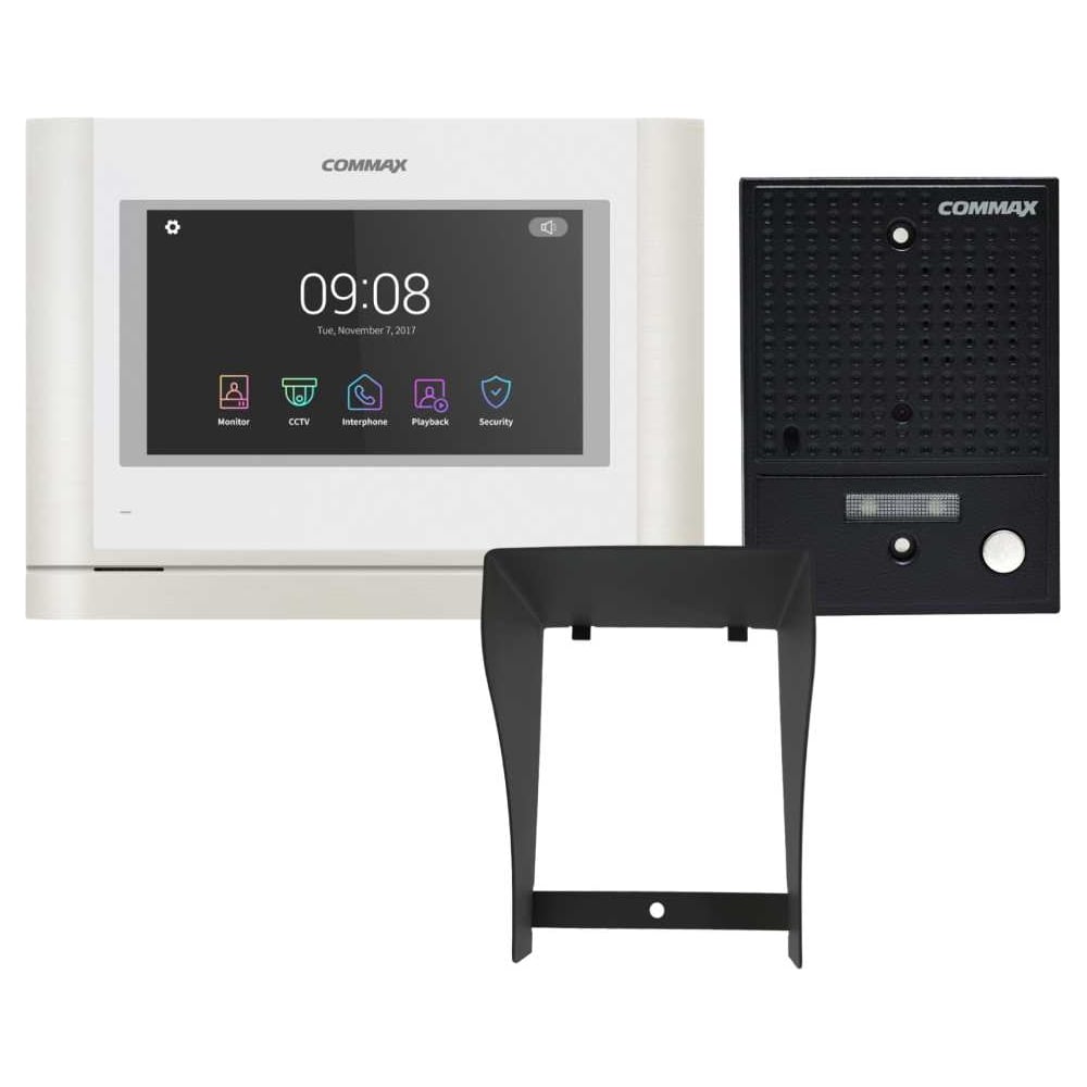 Изображение товара Комплект видеодомофона COMMAX CDV-70MF и вызывной панели DRC-4CGN2 с козырьком