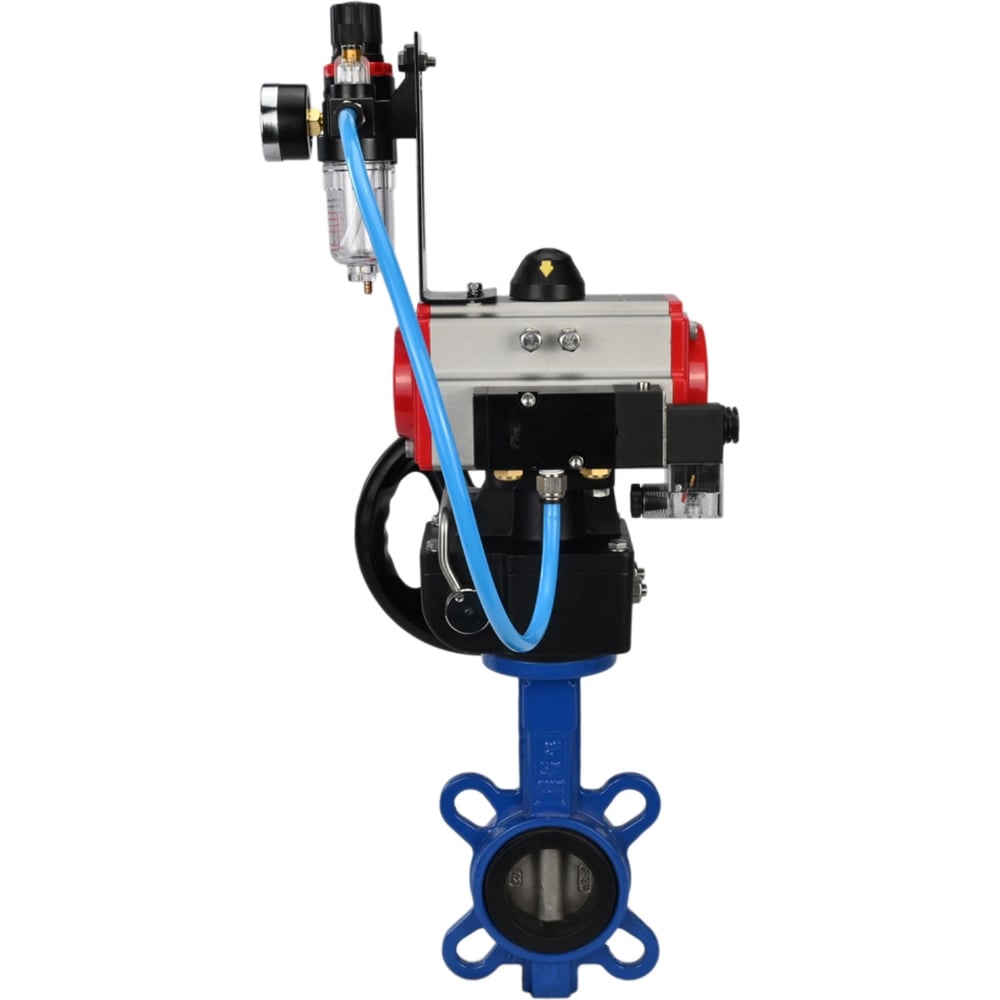 Изображение товара Затвор DN.ru GG25-316L-NBR с пневмоприводом Ду50 Ру16