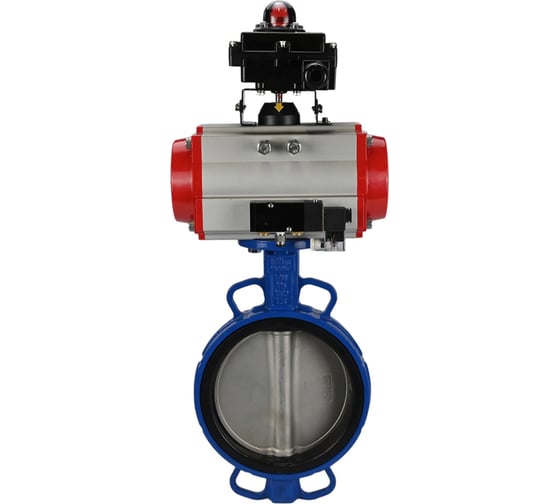 Изображение товара Затвор DN.ru GG25-316L-NBR Ду250 Ру16 с пневмоприводом, пневмораспределителем, БКВ D050-14519