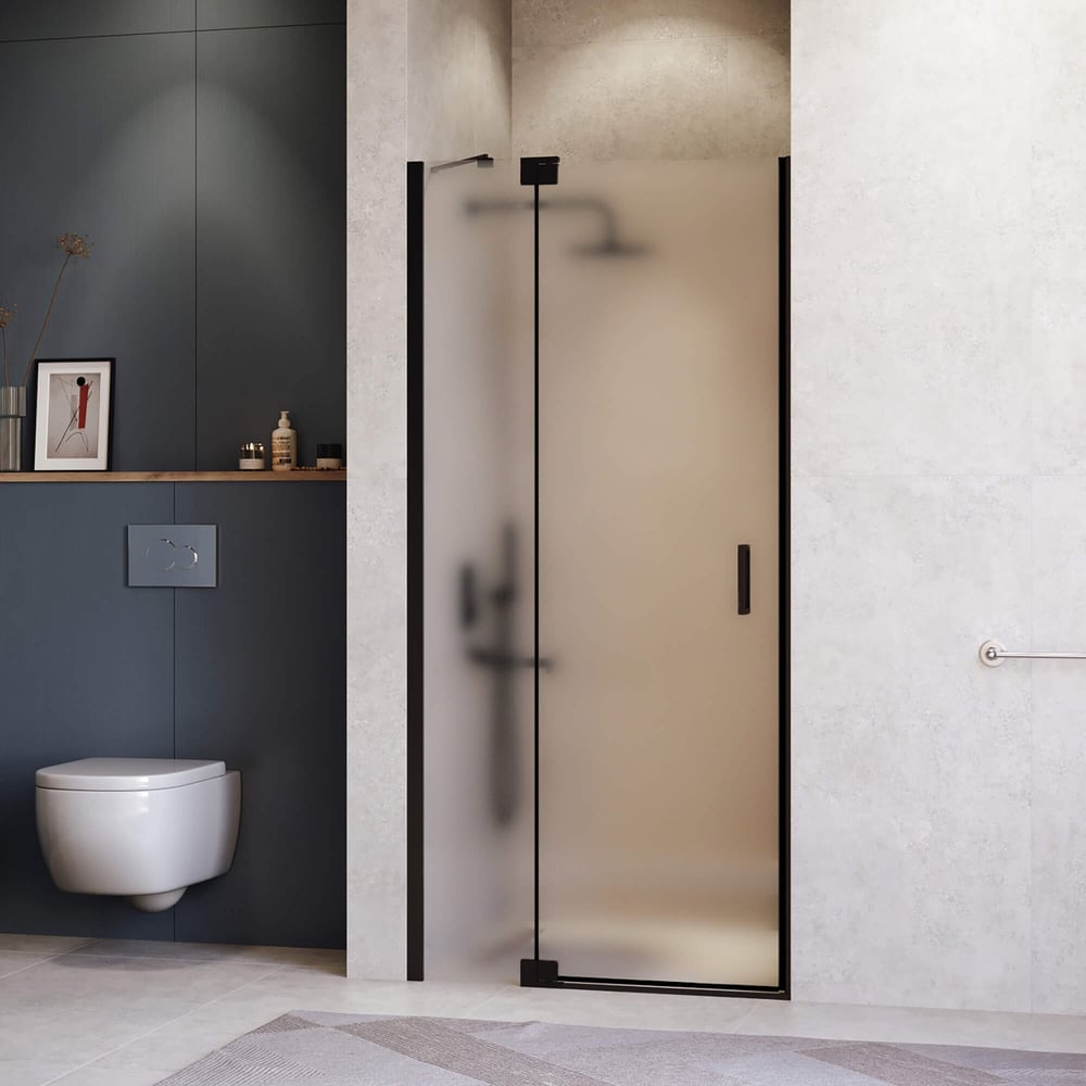 Изображение товара Душевая дверь RGW 90*200 HO-014-B Черный с матовым стеклом